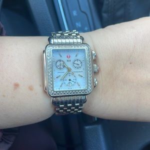 Authentic Pre Owned Michele “Deco” Watch with Diamonds